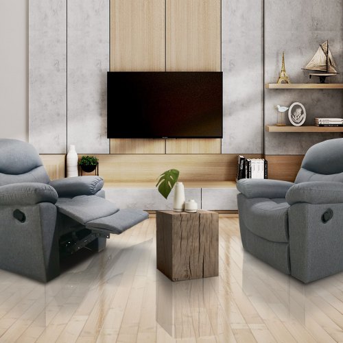 Fabric Recliner Sofa/ High Quality & Comfortable Chair/ Grey Color