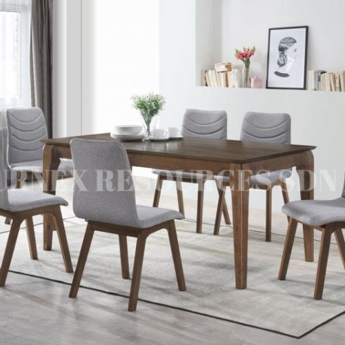VICTORIA TABLE + ASHLEY CHAIR 1+6 DINING SET
