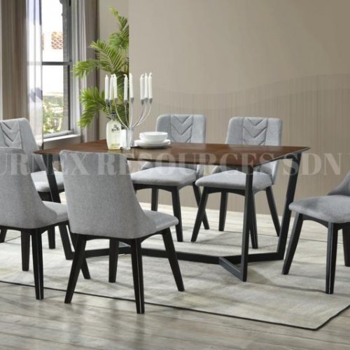 ASHLEY TABLE + MAPLE CHAIR 1+6 DINING SET