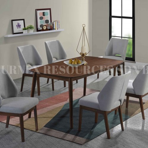 CHARLOTTE TABLE + CARLSON CHAIR 1+6 DINING SET